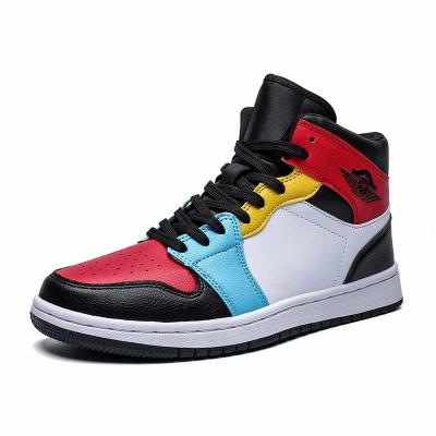 China Toptan Ayakkabi factory original high top quality lace up student massage shoes fashion white sports sneakers for men casual for sale