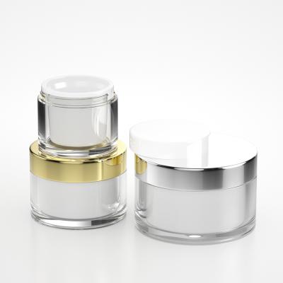 China 2022 new design cosmetic eco-friendly replaceable refillable cosmetic 50g 100g 240g 8oz face cream plastic jar for sale