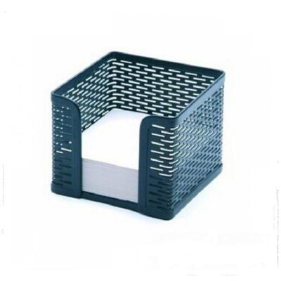 China Good Quality Metal Office Stationery School Organize Durable Business Metal Mesh Black Square Note Card Holder for sale