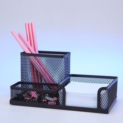 China Metal Mesh Office Stationery Desk Organizer Eco - Friendly Storage For Office Supplies for sale