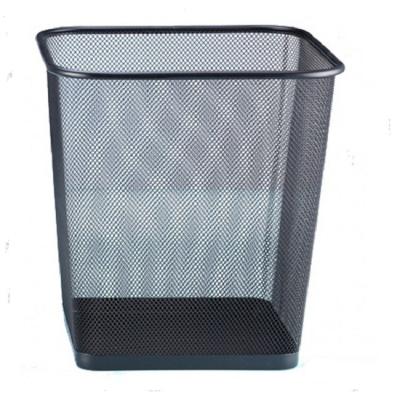 China Metal Viable Open Mesh Square Box Style Indoor Customized Storage Packing Recycling Paper Waste Bin For Office Home for sale