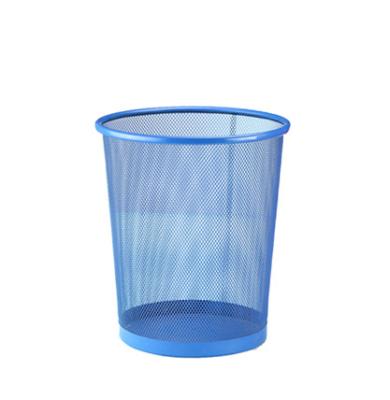 China CQY-5003 Round Metal Mesh Trash Can Office Small Sustainable Waste Paper Basket for sale