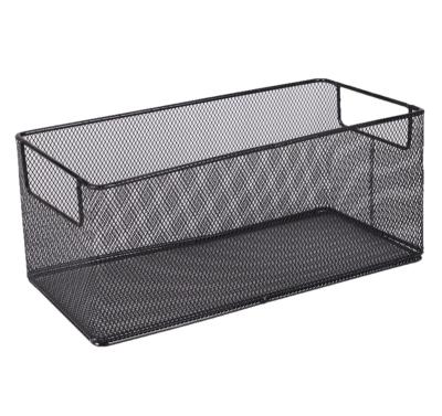 China Customized Traditional Multi Color Function Home Organizer Metal Mesh Storage Basket for sale