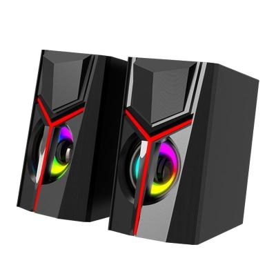 China RGB Gaming Computer Speaker USB Laptop Small Audio Super Volume Desktop Subwoofers for sale