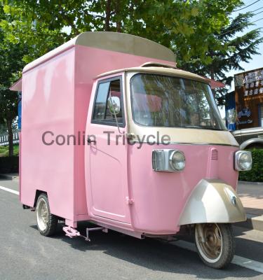 China Winery vintage mobile 3 wheel motorcycle food truck food cart tricycle for sale in Thailand for sale