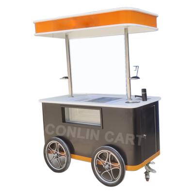 China Flour Mill Mobile Gelato Cart Soft Serve Ice Cream Machine With Flavor Burst for sale