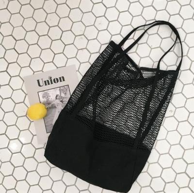 China Soft-loop Fruit Vegetable Produce Net Cotton Mesh Reusable Organic Shopping Bag for sale