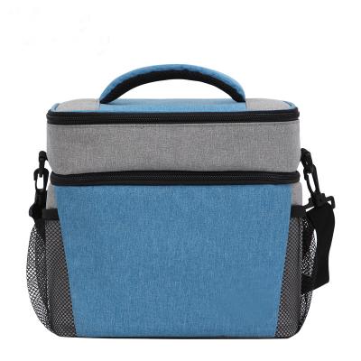 China Waterproof Custom Logo Printing Soft Polyester Waterproof Picnic Lunch Cooler Bag With Foil for sale