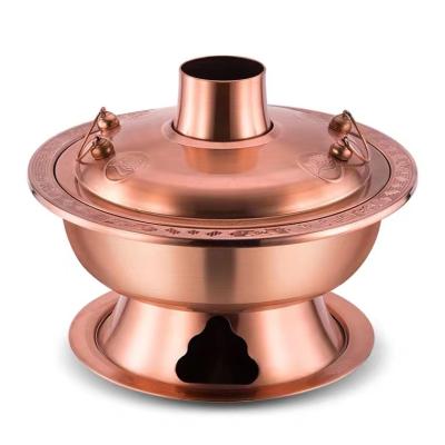 China China Pot Red Copper Hot Household Instant Boiled Meat Plug-in for sale