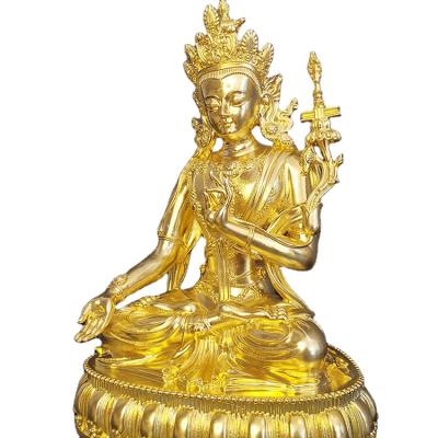 China China Artwork Decoration Brass Buddha Statue Manjusri White Buddha Statue Home Incense Hot-selling Worship for sale