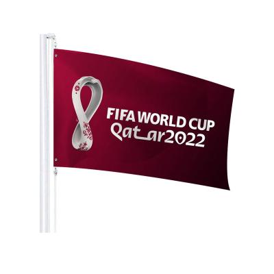 China World Cup Wholesale Flags Health Care Institutes Soccer Logo Promotional Printed Custom Flag for sale