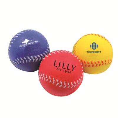 China Health Care Institute Promotional Customized Release Pressure Baseball PU Stress Ball Anti Stress Ball With Logo for sale