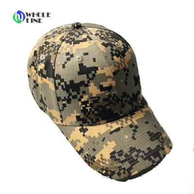 China Outdoor 100% Cotton White Cotton Army Camouflage Tear Off Outdoor Digital Baseball Hat for sale