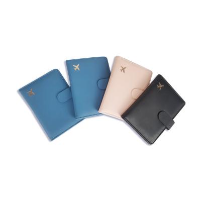 China Popular high quality leather card wallet flight ticket and passport holder for sale