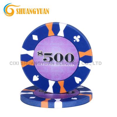 China Clay Poker Chip 14g Clay TriColor Hourglass Design Suited for sale