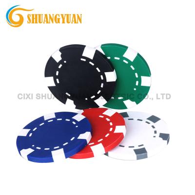 China 2-tone Clay Plain Poker Chip from clay 14g for custom printing for sale