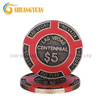 China 16g Las Vegas Metal Casino Zinc Alloy Centennial Poker Chip for sale