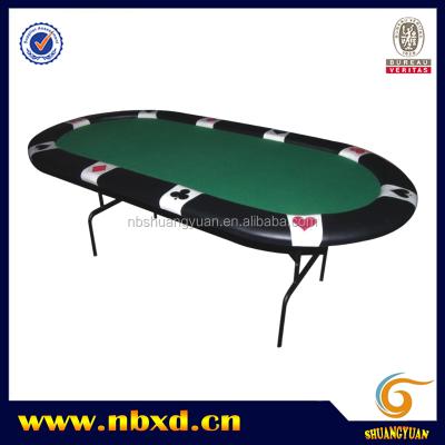 China 84 inch poker table with foldable iron leg SY-T07 for sale