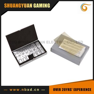 China 28pcs aluminum dominoes in aluminum box SY-Q12 for sale