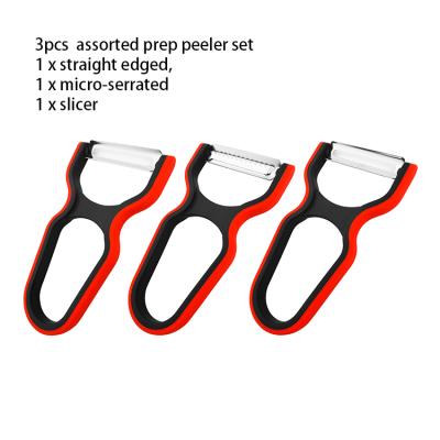 China Viable Wholesales Peeler Set Best Julienne Vegetable Peeler Stainless Steel Cabbage Carrot Potato Peeler for sale