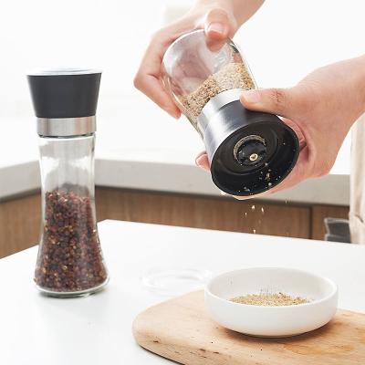 China Amazon Viable Best Selling Black Pepper Grinder Salt And Pepper Adjustable Grinder Set Pepper Mill for sale