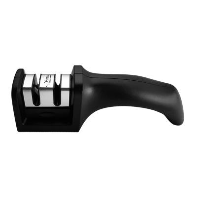 China 2021 Mini Manual Tungsten Steel 2 Stage Viable Professional Kitchen Hand Held Knife Sharpener for sale