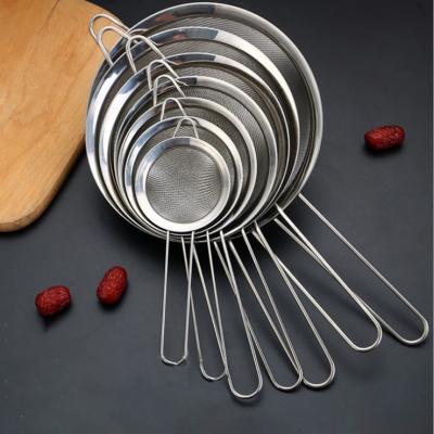 China Viable Colander Kitchen Strainer Kitchen Instrument Stainless Steel Soy Milk Juice Filter Good Pure Mesh Strainer for sale