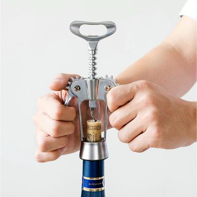 China 2021 Amazon Red Wine Corkscrew Wine Opener Beer Opener Viable Hot Selling Zinc Alloy Bottle Opener for sale