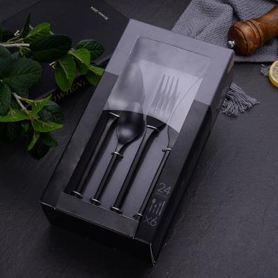 China High Quality Viable Copper Color Metal Flatware Sets Cultery Set Stainless Steel Rose Gold Cutlery for sale