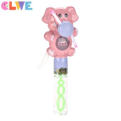 China Light Up With Elephant Design Light Up Elephant Hand Fan Bubble Stick Good Quality ABS Plastic Plastic Luminous Animal Surprise Gift For Kids Bubble Wand for sale