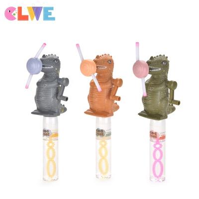 China ABS Light Handheld Novelty Magic Wand Fan +bubble Design Dinosaur Fan Bubble Stick Handheld Surprise Gift For Dinosaur Feature Handheld Fan Animal Luminous Light kids up bubble wand for sale