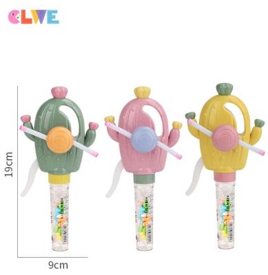 China Fan toy as picture cactus without glowing candy fan toy hot sale Kidsmania novelty candy hand toy surprise gift for kids light up cactus hand fan candy toy for sale