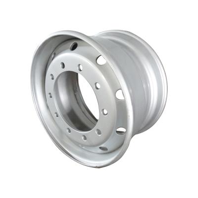 China Normal steel disc material380CL low price sale trailer truck tubeless wheel for tubeless tires for sale