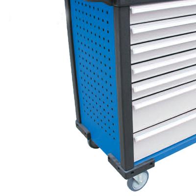 China 7 Drawer Wheeled Tool Box Steel Tool Cabinet Chest In Blue for sale