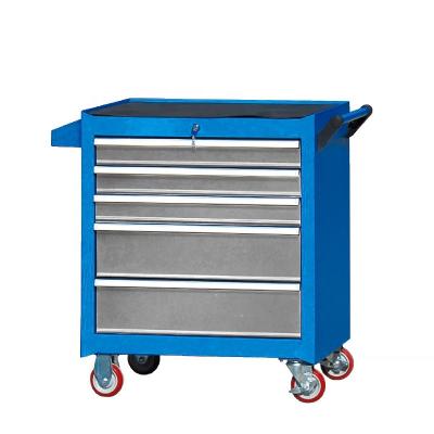 China Hot Sale 5 Tray Tools Cabinet Rolling Tool Chest Tool Box Organizer with Drawers and Wheels 0601101 for sale