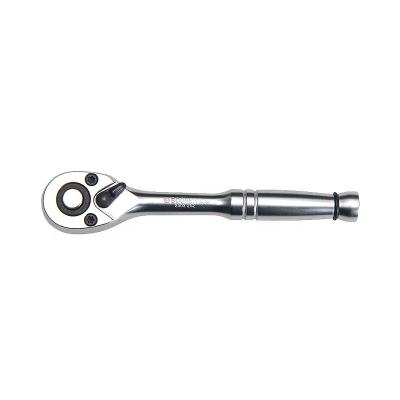 China Full Chrome Vanadium Steel 1/4 Polish In Drive Quick Release Ratchet Gear Ratchet Wrench for sale