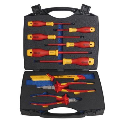 China Tool Kit 9 Pieces High Standard Mechanical Hand Tool 1000v VDE Insulated Tool Kit For Electricians for sale