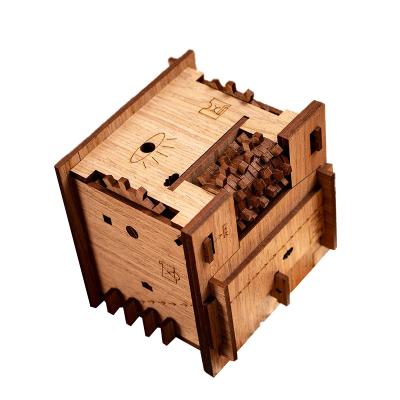 China DIY PLAY 2022 Unique NEW 3D Brain Teasers Wooden Box Logic Room Escape Toy Jigsaw Puzzle Games Toys David Jones Clue For Kids for sale