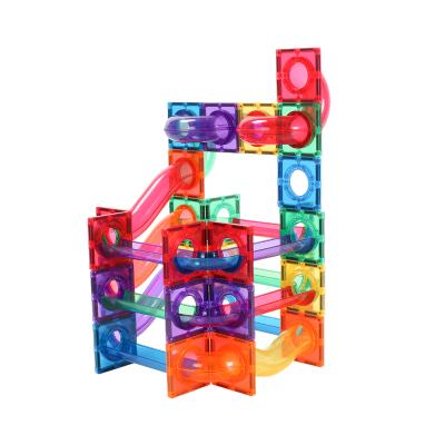 China Training practice and logic preschool creative diy blocks EN71 3d tiles building magnet race marble capacity 100pcs o Amazon,ASTM,CPSC,CE for sale