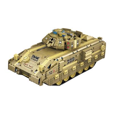 China NEW RC Model 2022 STEM Toys Remote Control Building Sets 8-12 Years RC Engineering Tracked Car Kit Builds /M2A2 Tank 2.4Ghz 1762pcs for sale