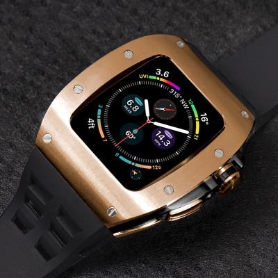 China Watch Case For Apple Iwatch Series OEM Accept Full Hard Rugged Stainless Steel Mod Kit Bumper Mod Watch Case Matching Strap And Band For Apple for sale