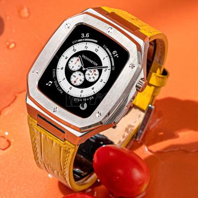 China Watch Case For Apple Iwatch Series Hot Selling Custom Stainless Steel Band Luxury Strap And 40mm 44mm Protective Watch Case For Apple Iwatch Smart Series 6/7/s7 for sale