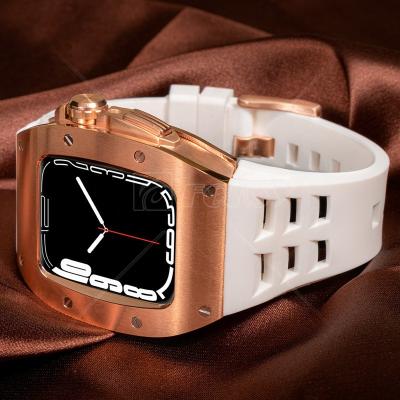 China Watch Case For Apple Iwatch Series Hot Sale Custom Stainless Steel Luxury Band And Cover Screen Protector Watch Case For Apple Smart Iwatch Serie 3/4/5/6/7 for sale