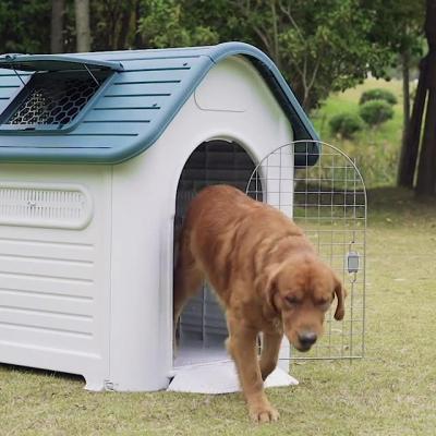 China Breathable Plastic Outdoor Dog Cage Rain Kennel Dog Products Large Pet Dog Cage Can Be Dismantled And Washed for sale