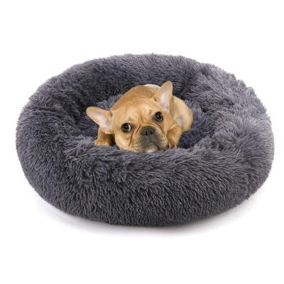 China Pet Products Dog Kennel Mat Autumn/Winter Plush Round Pet Kennel PP Cotton Breathable Warm Large Kennel for sale