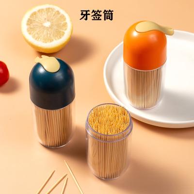 China Viable Telescopic Smart Toothpick Box Spring Spring Living Room Household Storage Creative Plastic for sale