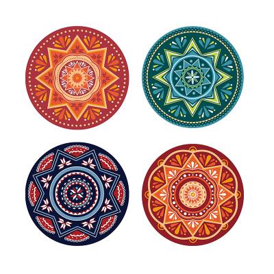 China Source manufacturer sustainable cork heat insulation cushion can be ordered circular LOGO CER color cushion heat transfer place mat absorbent for sale