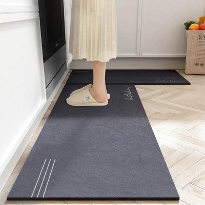 China Viable Colorful Velvet Kitchen Floor Mat Can Be Scrubbed, Dirty Mattress, No-Wash, Oil-Proof And Household Waterproof Carpet for sale