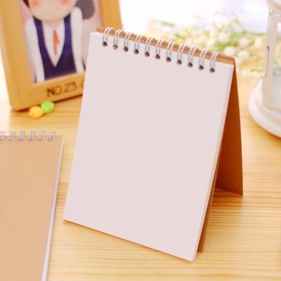 China Hardcover Brown Paper Coil Notebook Blank Sketch Book Doodle Manuscript Book for sale