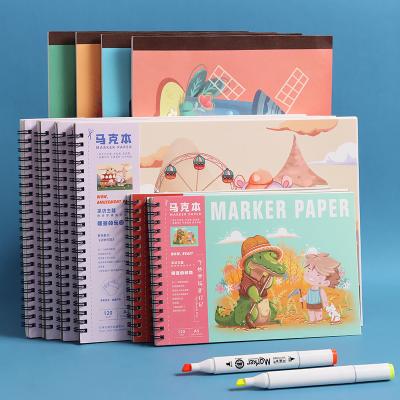 China A4 hardcover children's drawing book coil kindergarten drawing paper mark book empty thickened sketch doodle book for sale